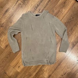 PacSun Distressed Sweater with Split Hems